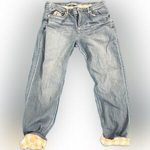 Eddie Bauer Lined Jeans Boyfriend Midrise Straight Leg